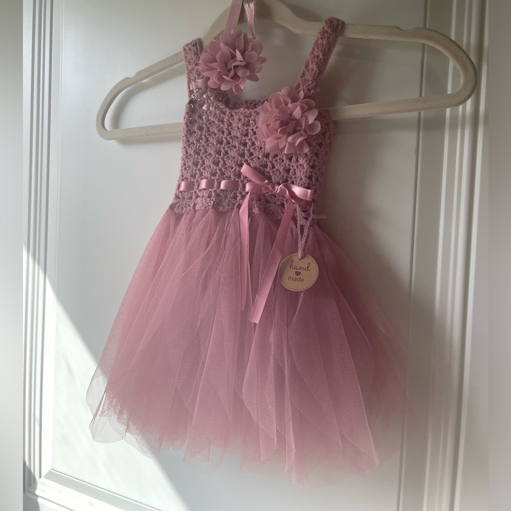 NWT ELLY & EMMY handmade dress Top:100% Acrylic Tutu:100% Polyester